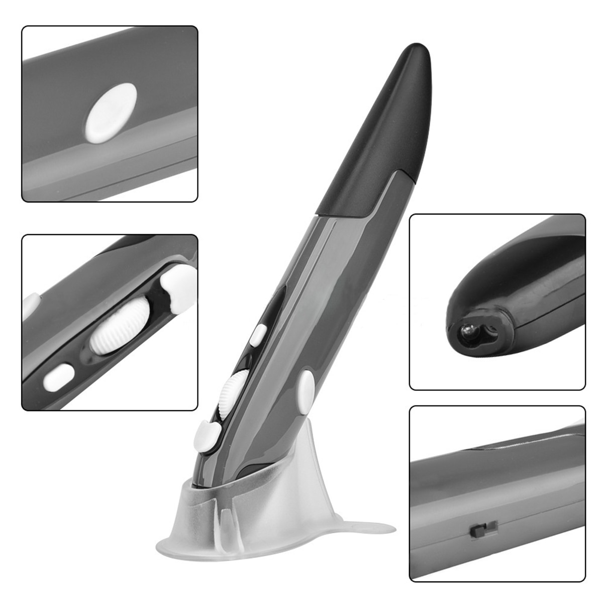 SOONHUA Optical Pen Mouse USB Wireless Pen Mouse Pocket Handwriting Pen Mouse With USB Receiver And Stand For PC Laptop