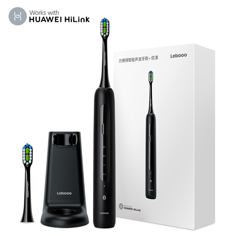 Huawei Hilink-cepillo de dientes eléctrico sónico inteligente, de , cabeza reemplazable, aplicación de blanqueamiento saludable para xiaomi soocs: Hi Black