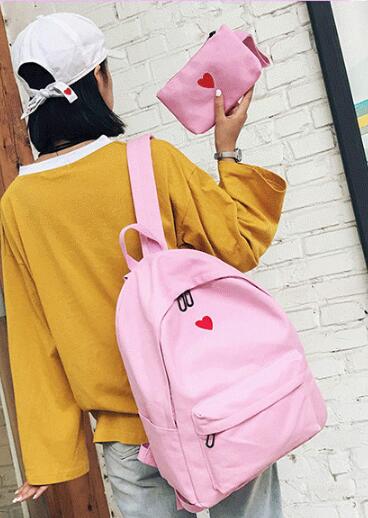 Chuwanglin print lærred rygsæk rejsetaske preppy stil skoletaske til teenagepiger laptop rygsække mochila  g91820
