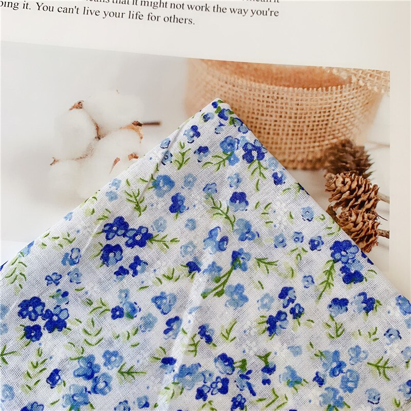 Tela de algodón azul de 150x50cm de medio metro de ancho, Telas para coser Telas para Patchwork, tela para muñeca Tilda, Material decorativo de paño artesanal