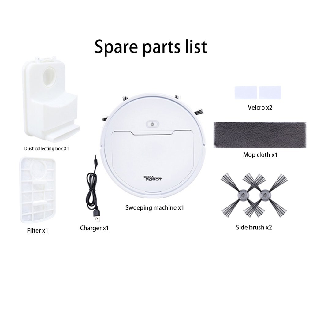 Robot aspirador 3 en 1 inteligente para el hogar, barrido automático, herramienta para el polvo