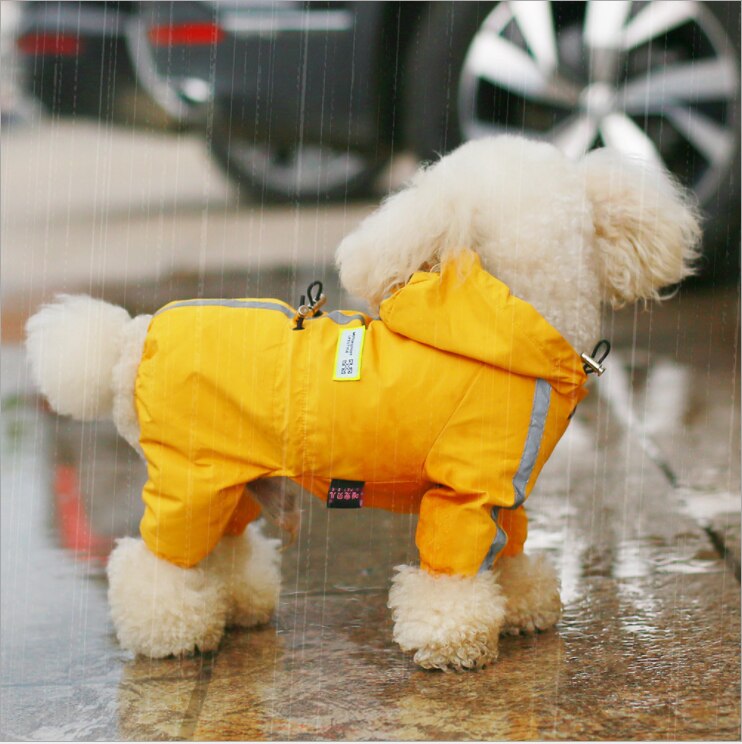 Dogs And Cats Reflective Raincoat Jumpsuit Pet Puppy Coat Jacket Windbreaker Apparel 4 Sizes 3 Colours