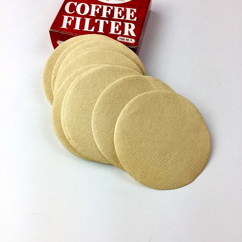 Filtros de papel de filtro de café redondos de 56mm, 60mm y 68mm para cafetera Espresso V60, herramientas de filtros, filtro de papel Café Moka, 200 Uds.: 60mm 200PCS / Yellow Brown