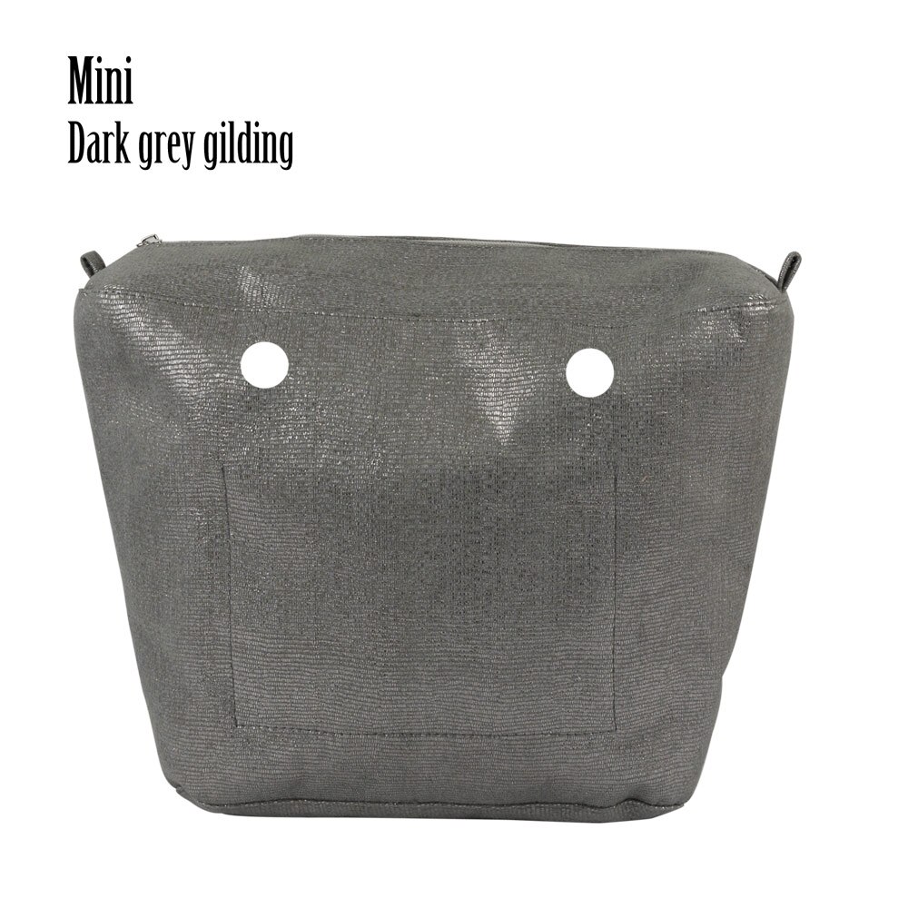 huntfun 1 pieza dorado impermeable Forro interior Obag encarte de colores para el clásico Mini O bolsa de mujeres bolsas bolsos de hombro: mini dark grey