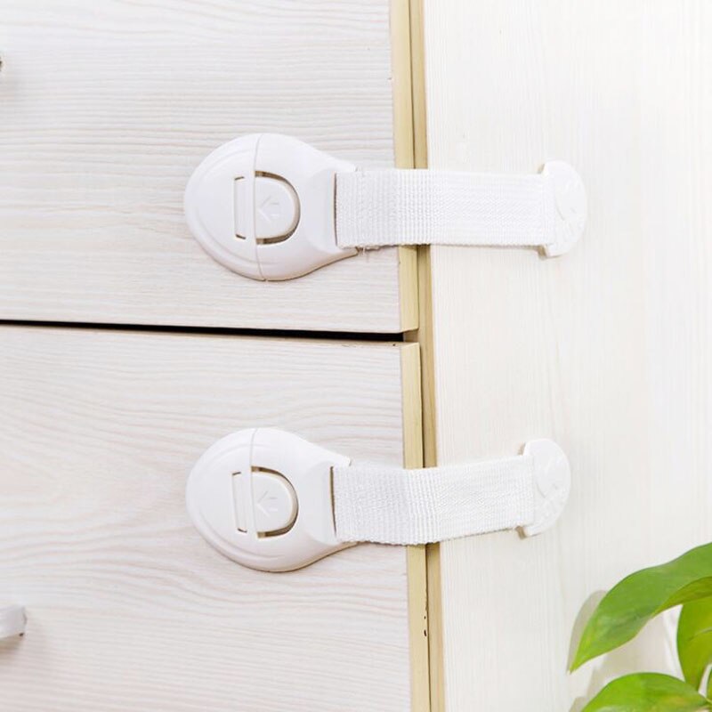 5Pc/Set Safety Drawers Door Locks Plastic Safety Wardrobe Lock Kids Buckle Cabinet Lock Protection From Children on Furniture