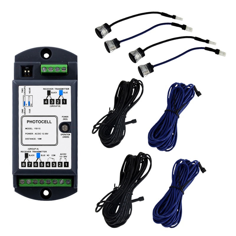 automatic sliding door gate Safety infrared beam sensor single type photocell sensor for automatic door opening: WHITE