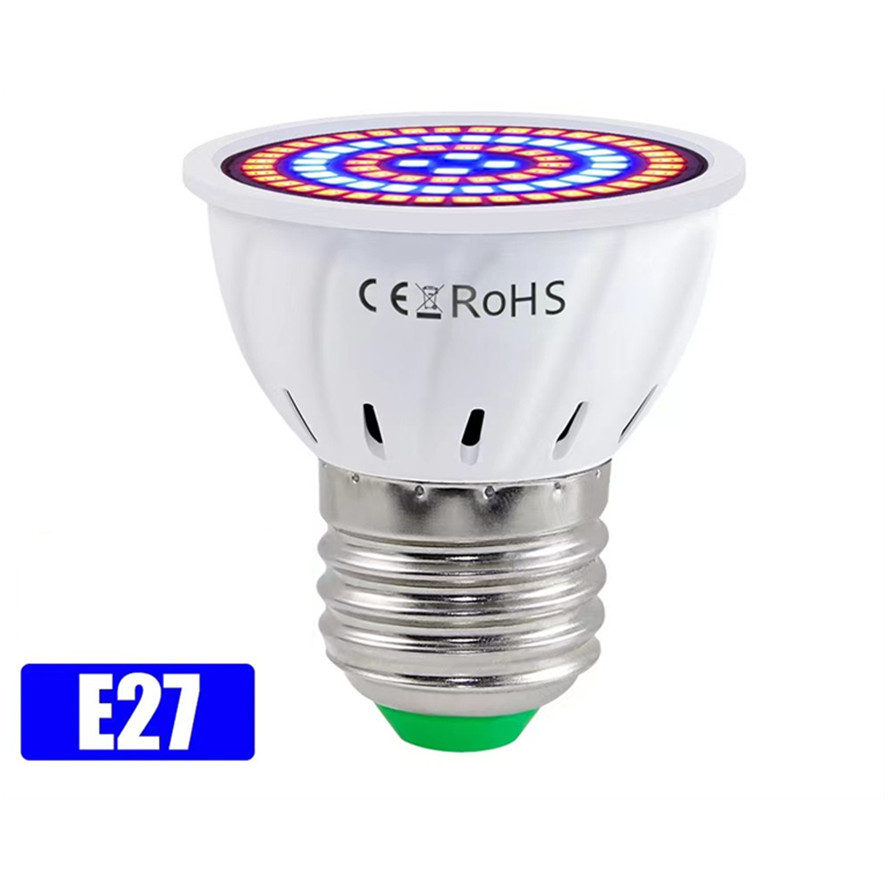 Bombilla LED de espectro completo para cultivo E27 E14 GU10 MR16 220V lámpara hidropónica de invernadero luz de cultivo para plantas de interior lámpara de flores Phyto: Azul / 300 W