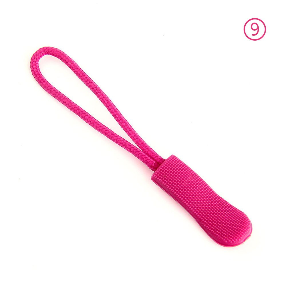 25 PC Rits Pull Puller End Fit Touw Reistas Koffer Kleding Rugzak Touw Tag Fixer Zip Cord Tab Vervanging rits Slider: Rose Red