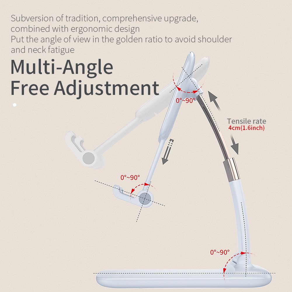 Essager Scrivania Pieghevole Del Telefono Mobile Del Supporto Del Basamento Per il iPhone iPad Pro Tablet Tavolo Gravità Flessibile Desktop di Cellulare Smartphone Stand