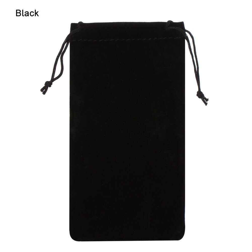 1Pc Koord Fluwelen Zakjes 18X9Cm Sieraden Verpakking Display Tassen Zachte Brillen Pocket Bril Doek Bag Eyewear case: black