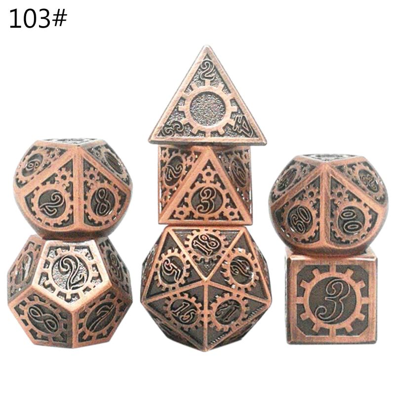 Metal Dice Set D&D Metal Polyhedral Dice Set DND Role Playing Games Board Game: 103
