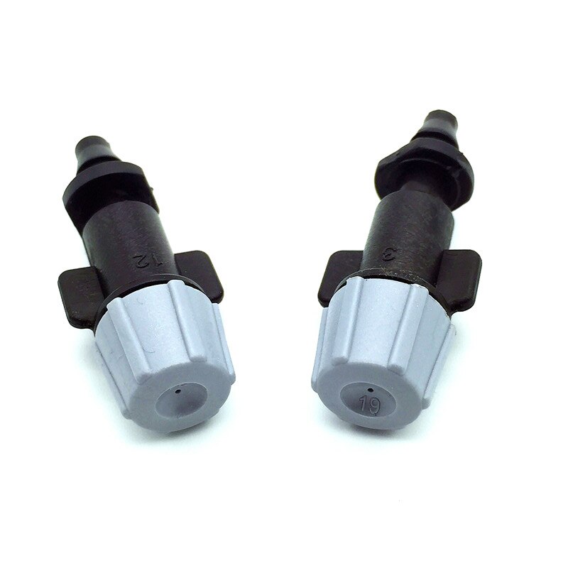 100 Stck Grau Düse Beschlagen Sprinkler Mikro 1/4 &quot;mit Widerhaken Garten Rasen Bewässerung Einzigen Widerhaken Mit 4/7mm schlauch