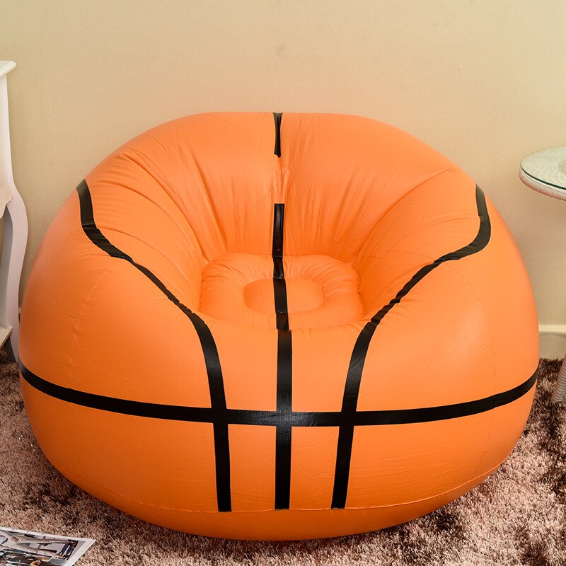 Football Inflatable Sofa Soccer Ball Air Lounge Chair Basketball Beanbag Lounger Outdoor Furniture Garden Home Office: Basketball