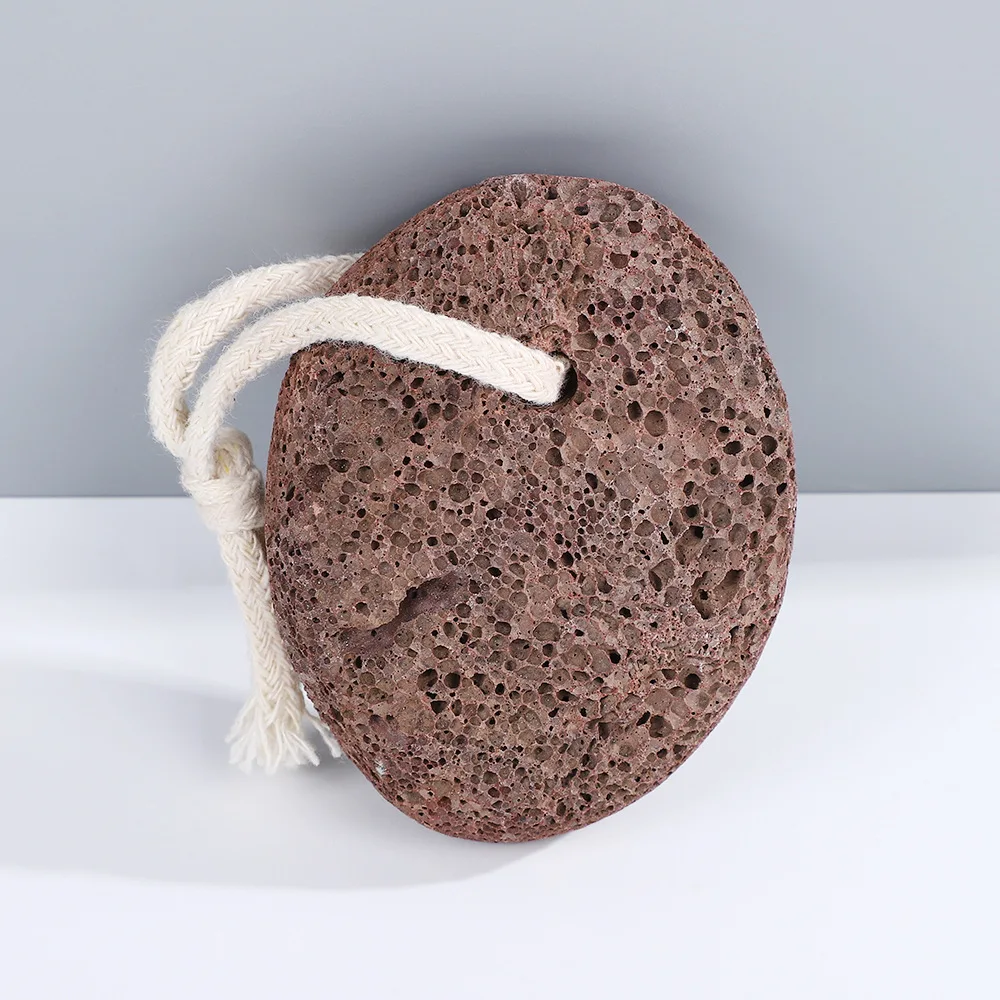 1pc natural pé pedra-pomes ferramentas pedicure natural purificador de pé para esfoliação para limpar calos nas mãos saltos e corpo: Luz amarela