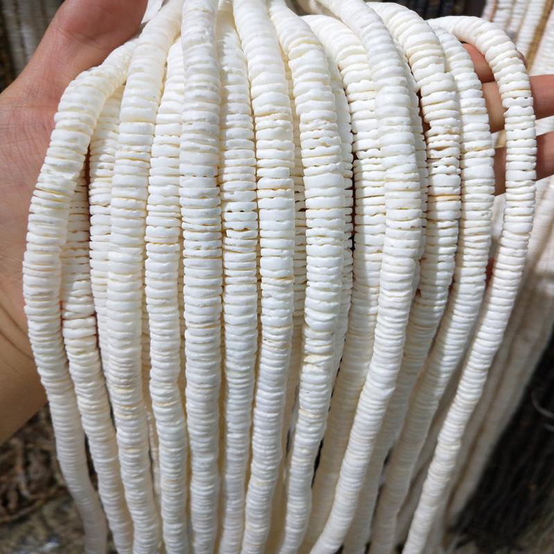 Naturliga snäckskal lösa pärlor smyckestillbehör till halsband armband oregelbunden form för smyckestillverkning gör-det-själv flickor och pojkar 40cm