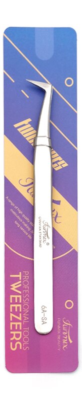 FUNMIX Stainless Steel Tweezers 3D/6D Volume False Eyelash Extension Tweezers Anti-static Eyebrow Fan Lash Tweezers Watch Tools: SIlver 7 glyph