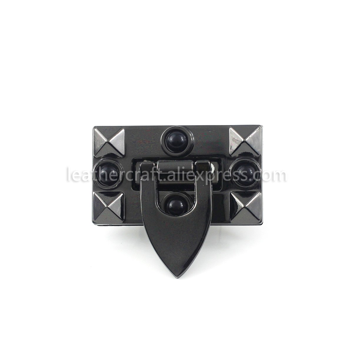 1x Metal Bag Folding Lock Clasp Push Lock Closure Catch Buckles Leather Craft Women Bag Purse Handbag Accessoy 1-1/2&quot;: A