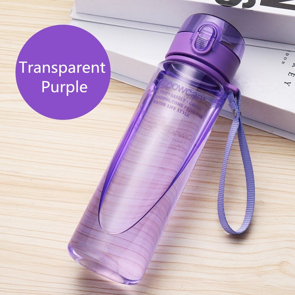800ml/1000ml Portable Leak-proof Water Bottle Tour Outdoor Bicycle Sports Drinking Plastic Water Bottles for Kids and Audult: Clear purple 1000ml