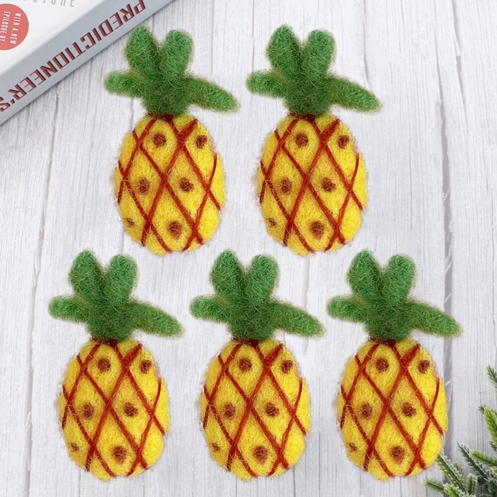 5 pièces feutre broche Adorable ananas en forme de tétons enfants broche Corsage vêtements (jaune)