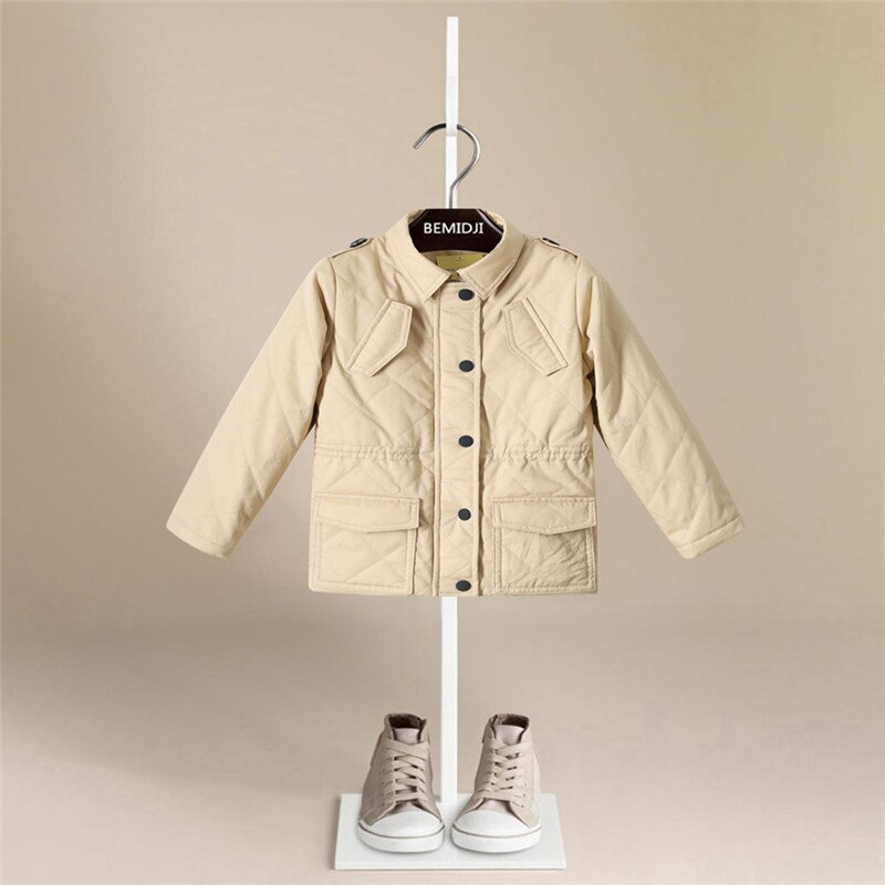 Veste en cuir coton et cuir pour garçons, automne-hiver enfants coréens Plus velours