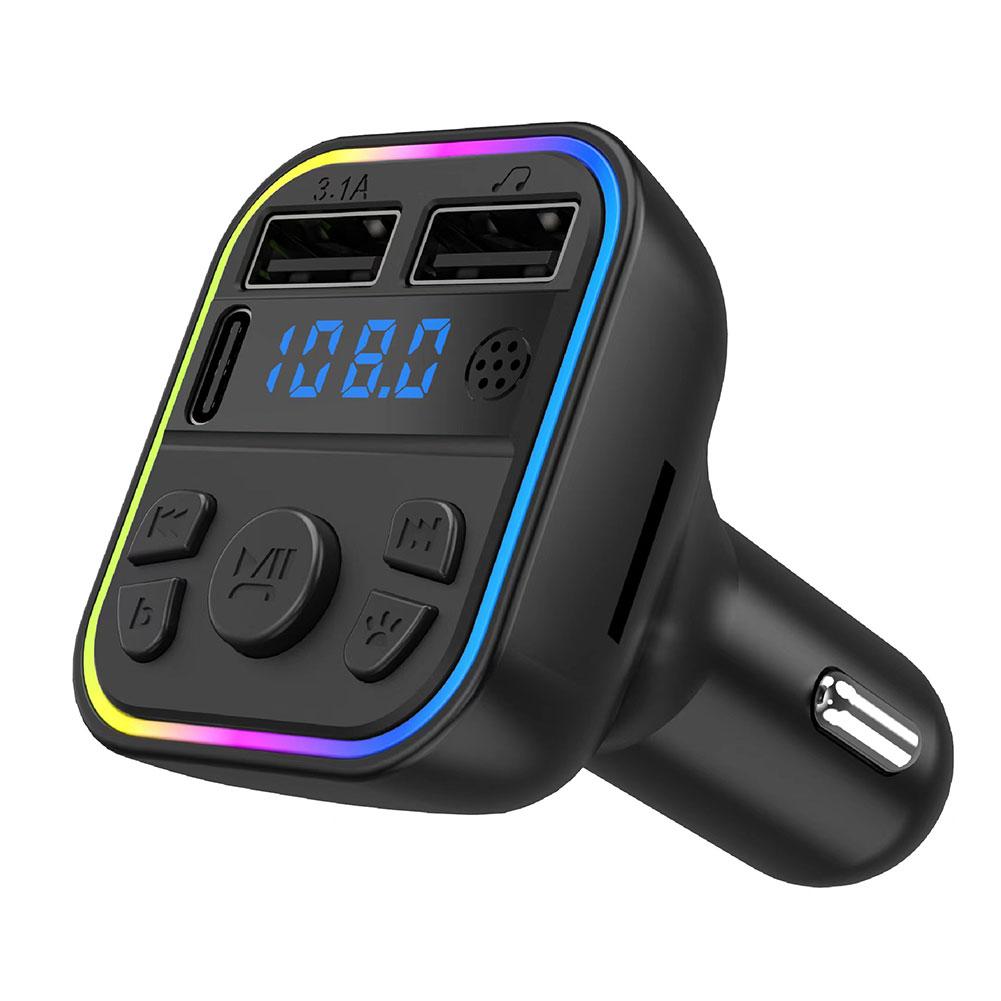 12/24V Auto Bluetooth 5.0 Fm-Zender Modulator Handsfree Bel Adapter Auto Aux Oplader Speler Usb 3.1a Auto Snelle Lader Toegang