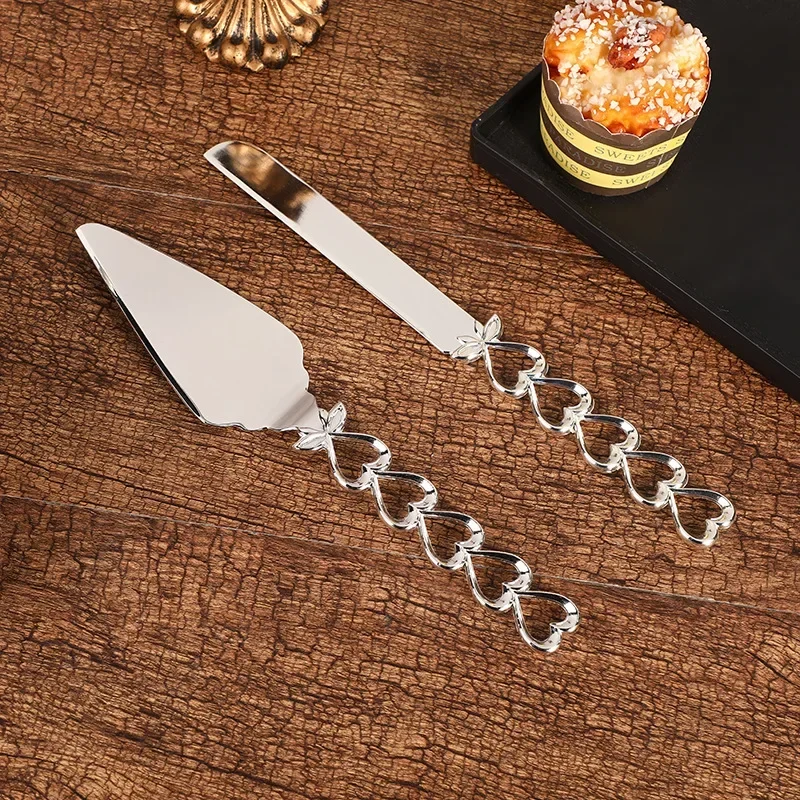 Couteau à Gâteau Nordique en Alliage de Zinc, Ustensile de Cuisson pour Dessert de Mariage, Pizza, Har, Fourmi Sync der, 2 Pièces: vert militaire