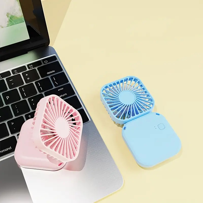 Mini Folding Hanging Neck Fan Foldable Hanging Neck Fan Mini Folding Personal Fan, 3 Speeds USB Charging For Travel Indoor And O