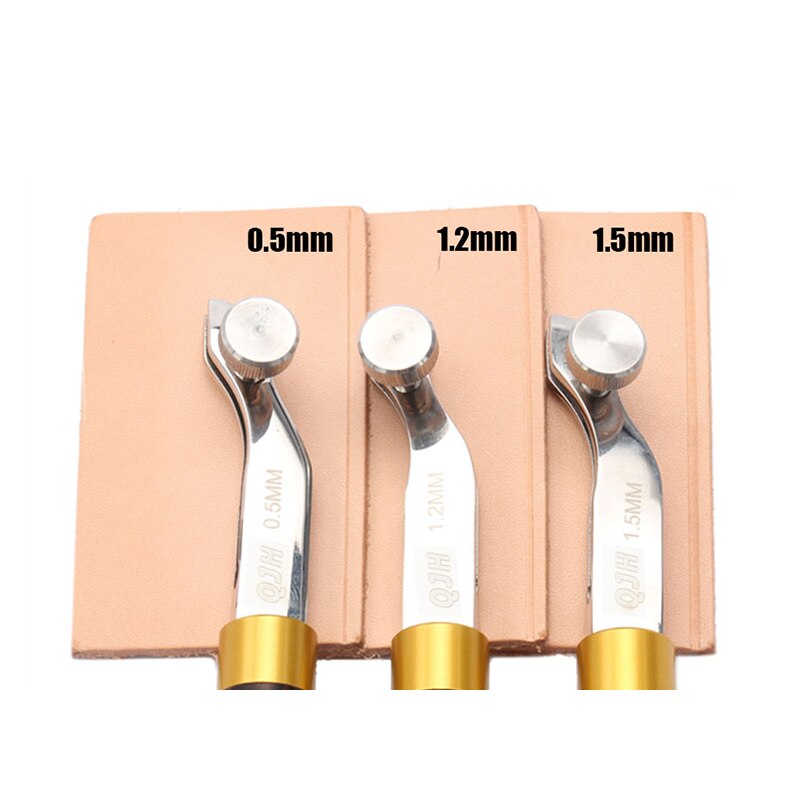Stainless Steel Adjustable Scribe Leather Edge Manual Scribing Grooving Tool Stitching Groove DIY Leather Craft Tool