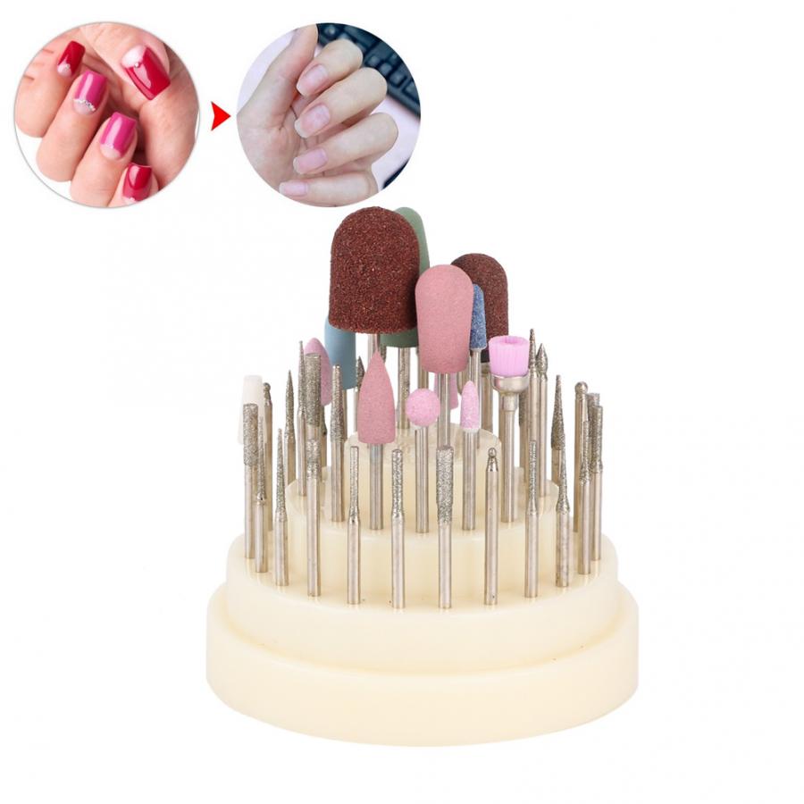 Voor manicure 45 stuks nagelboorbits vijl slijpkopset elektrische manicure pedicure nagelkunstgereedschap