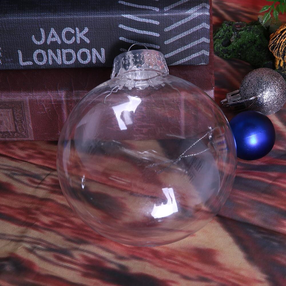 Clear Christmas Ball Hanging Xmas Balls Tree Year DIY Supplies Baubles PVC Home Decoration Fillable 1PC Glass