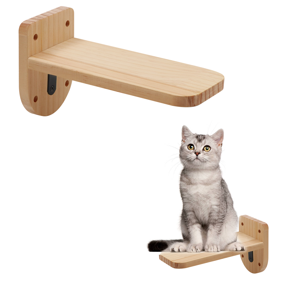 3- -delige kattenwandtrap, kattenrek, aan de muur te bevestigen klimrek voor katten, kattenwandmeubel met trapje voor katten om op te spelen en te klimmen.