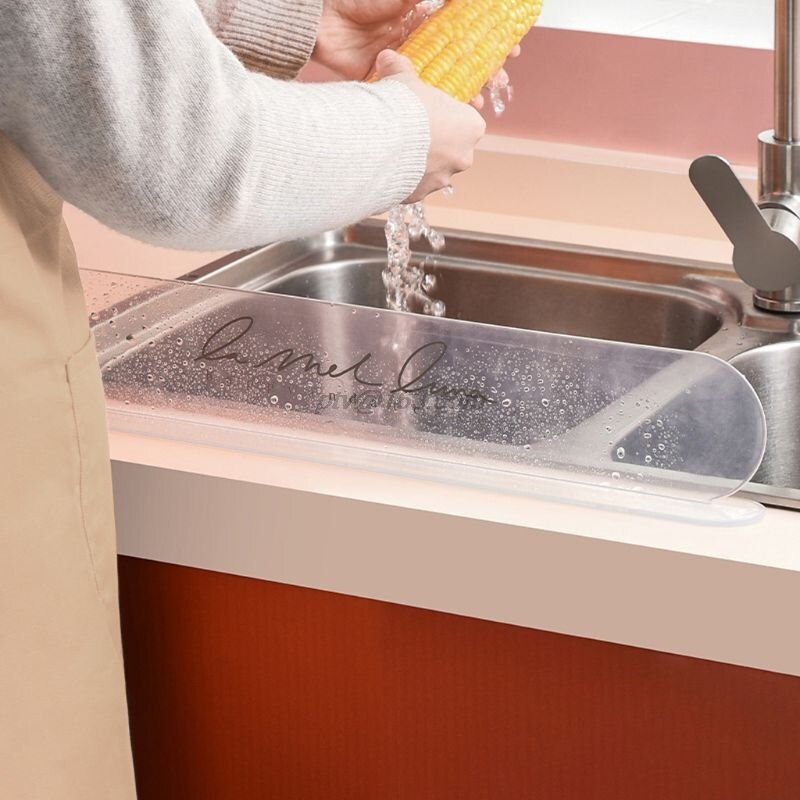 Gennemsigtig vask vandstænkbeskyttelse anti-vandplade baffelplade vandtæt skærm til hjemmekøkkenbrugsforsyninger