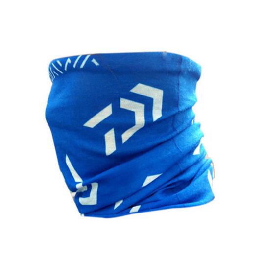 DAIWA Men Women Windproof Fishing Scarf Single Layer Gaiter Neck Outdoor Sun Shade Cycling Bandana Seamless Magic Scarves Cloth: Blue White