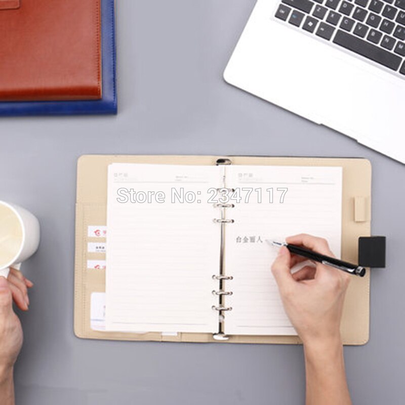 Leather Surface A5 Notebook Manager Program Free Postage Efficiency Manual Sheet Loose Leaf Mutifunction Business Book