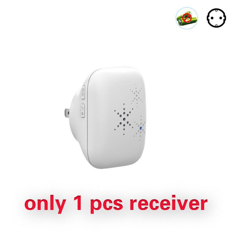 timbre inalámbrico exterior autoalimentado timbre puerta casa 220v transmisor impermeable de 220V, No requiere batería, receptor de la UE,juego de timbre para Control del hogar: Azul