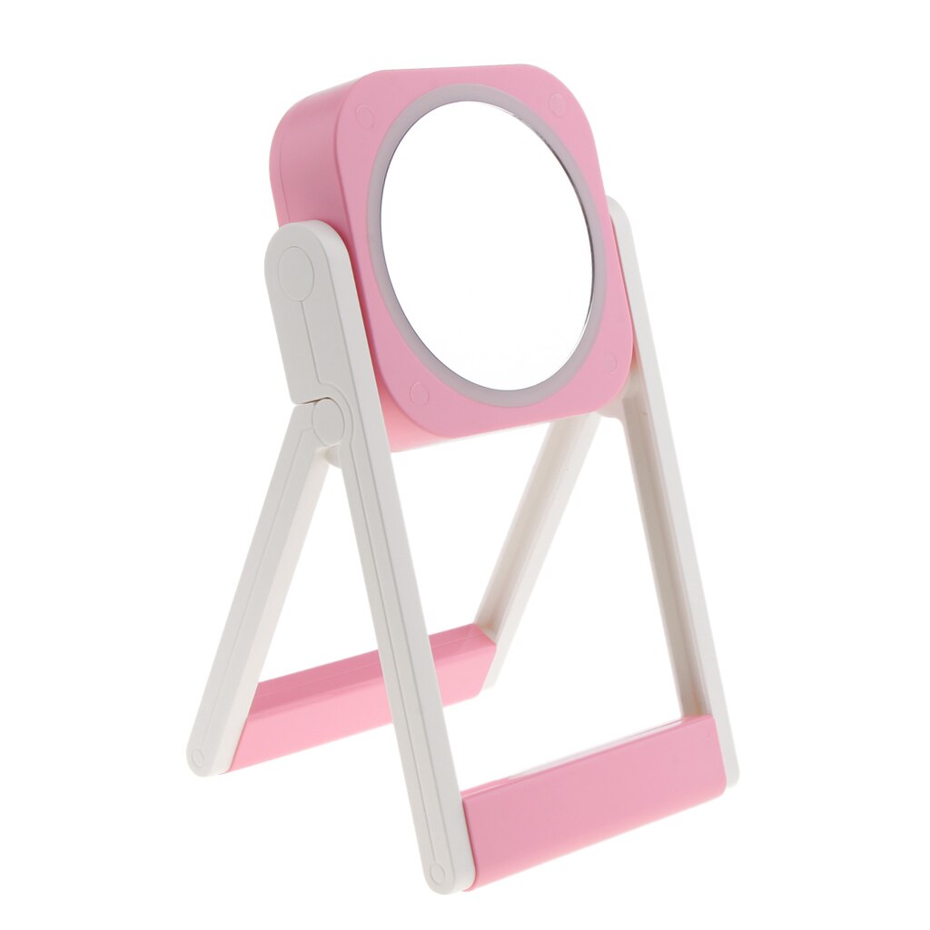 LED Lighted Makeup Mirror Beauty Stand Bathroom Mirror Cosmetic Foldable