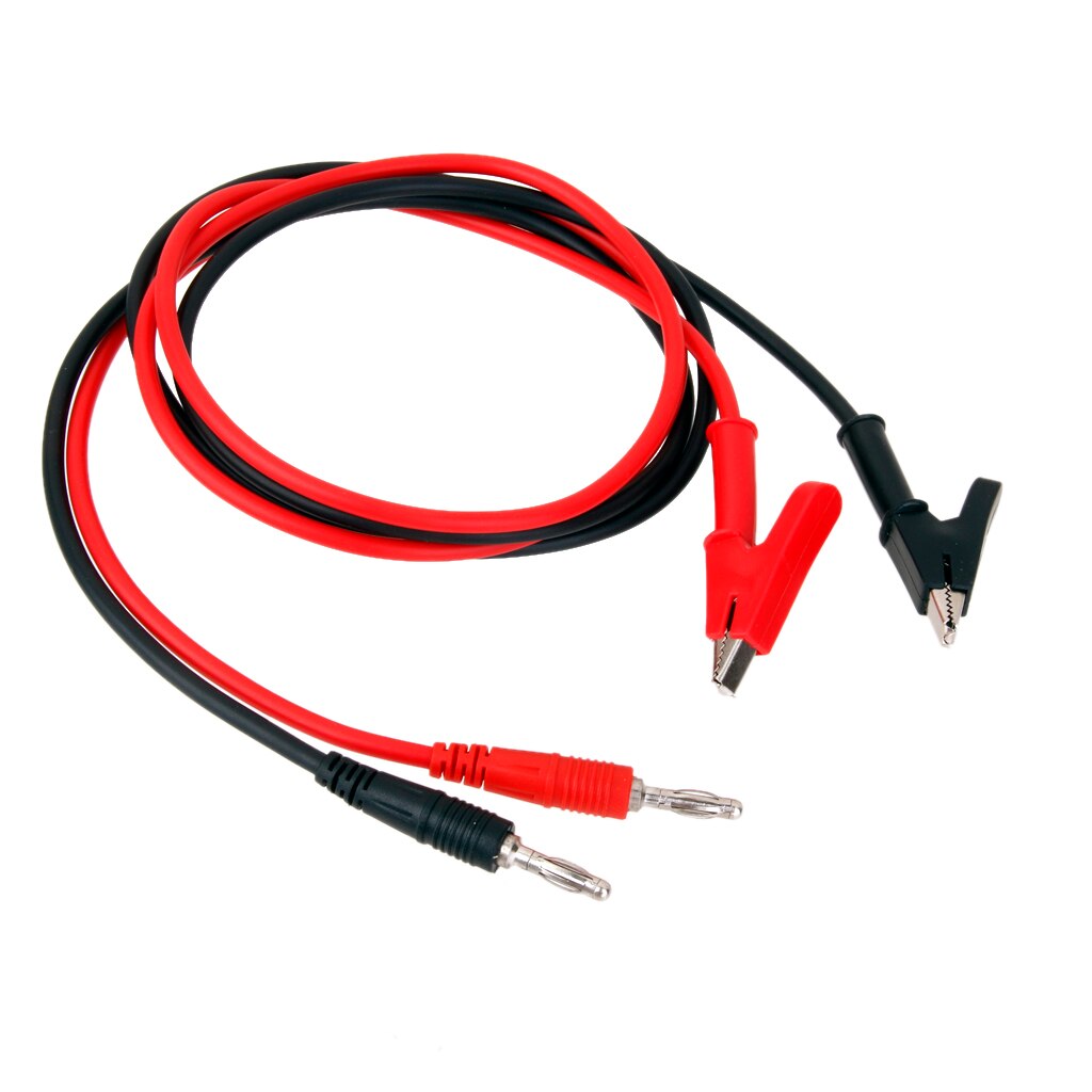 2 Pcs 15A Banana Plug 4 Mm Auto Batterij Clip Klemmen Alligator Clips Kabel