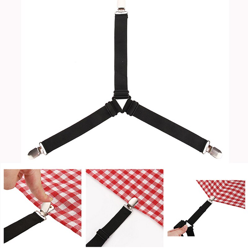 Tirantes de tiras de sábana ajustables, soporte de colchón cruzado triangular, blanco: 2