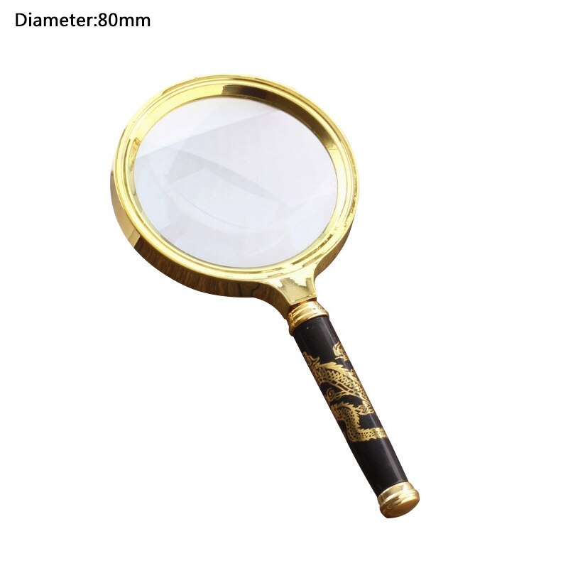 Magnifying Glass 10X Handheld 60mm/70mm/80mm/90mm Portable Magnifier for Jewelry Newspaper Reading Handheld Magnifier: B / 70mm