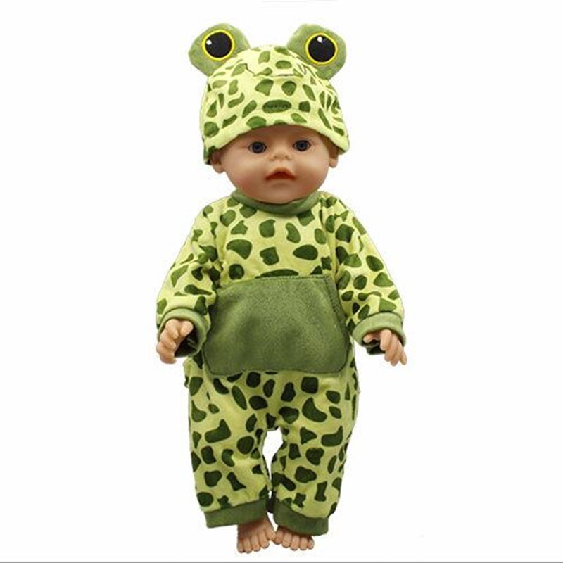 Born Baby Fit 18 pouces 43cm vêtements de poupée trois bleu lapin bleu lapin grenouille bleu Bea poupée accessoires pour bébé d'anniversaire: Q-101