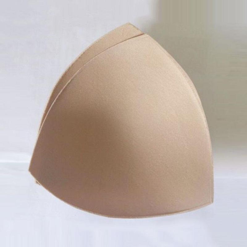 Badedrakt polstring innlegg kvinner klær tilbehør skum trekant svamp pads bryst kopper bryst bh bikini innlegg bryst pute