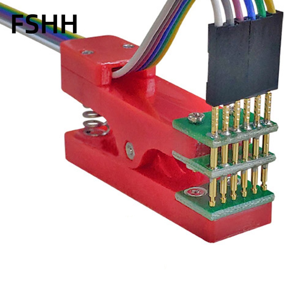 2Pin 3Pin 4pin Frame Clip Test Downloader Programming Tool Jtag 1.5mm Burning Hand hold Tool with Dupont cable