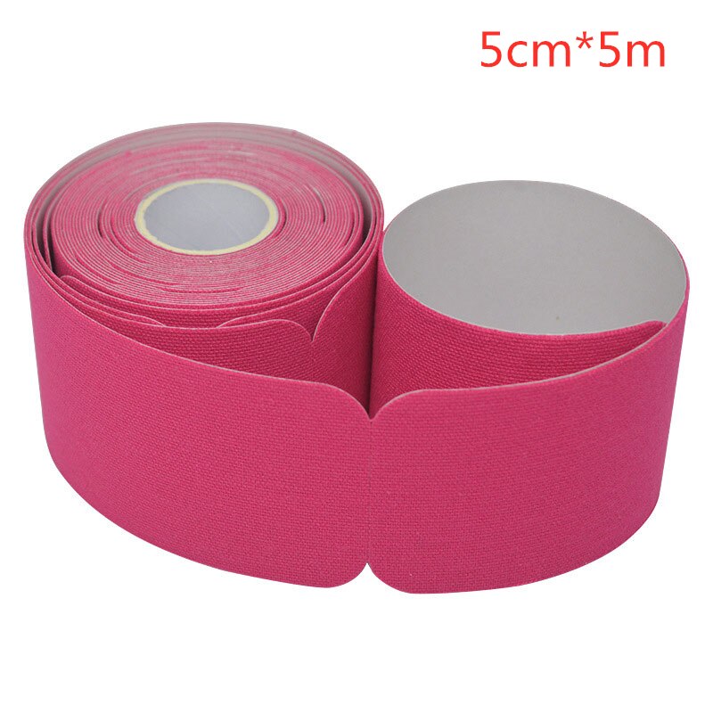 Sports elastik bånd sikkerhed elastoplast fitness tape kinesiologi tape genopretning muskel smertelindring pude knæ skulder ryg nakke: Lyserød