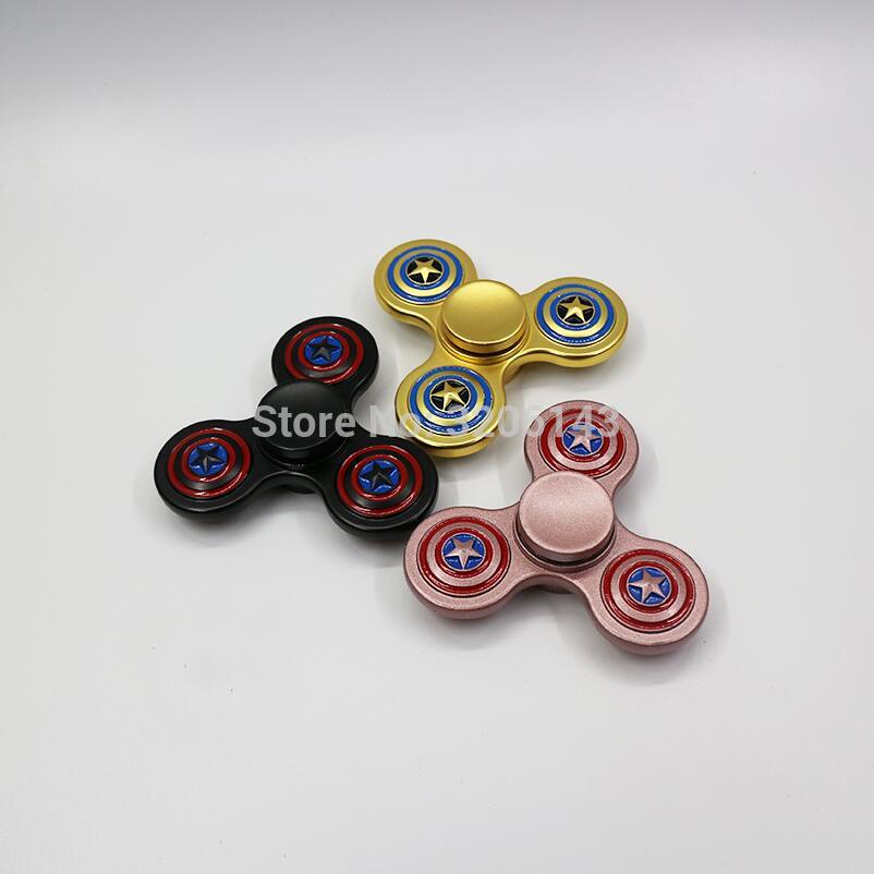 3 Kleur Drie Bladeren Zink Fidget Spinner Hand Spinner Focus Verminderen Autisme Adhd Stress Speelgoed Met Geschenkdoos