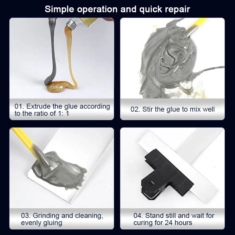 Ab Metal Strength Glue Repair Iron Bonding Adhesion Heat Resistance Cold Weld Metal Repair Adhesive Agent Caster Glue Weld Tools