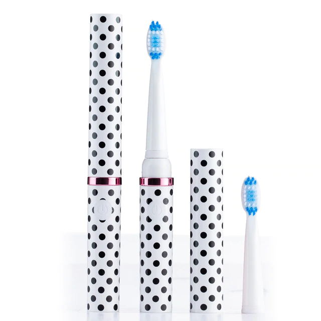 Pop batteri elektrisk tandbørste slank bærbar rejse sonisk pop sonic go overalt sonisk tandbørste go sonisk tandbørste: Hvid