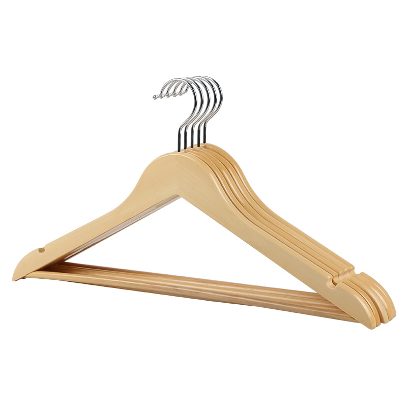 1/5/10 stuks houten hangers, kledinghangers, houten kledingrek, broekenrek voor broeken, rokken, antislip houten hangers, kleding drogen