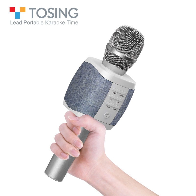 TOSING most popular bluetooth Handheld Wireless karaoke microphone for cell phone /TV singing support TF card