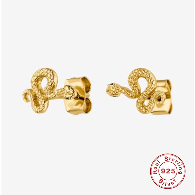 Roxi Vintage Mini Snake Stud Oorbellen Voor Vrouwen Mannen Meisjes Party Oorbellen Piercing Rock 925 Sterling Zilveren Fijne Sieraden Kolczyki