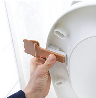 Søde tegneserie toiletdæksel løfteudstyr badeværelse toilet låg håndtag klistermærke bærbare sanitære håndtag badeværelse sæde tilbehør